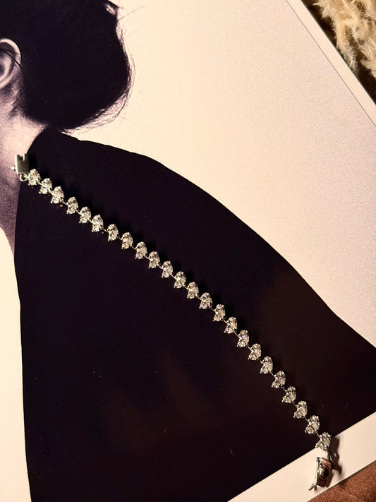 Halo Tennis Bracelet | 925 Silver