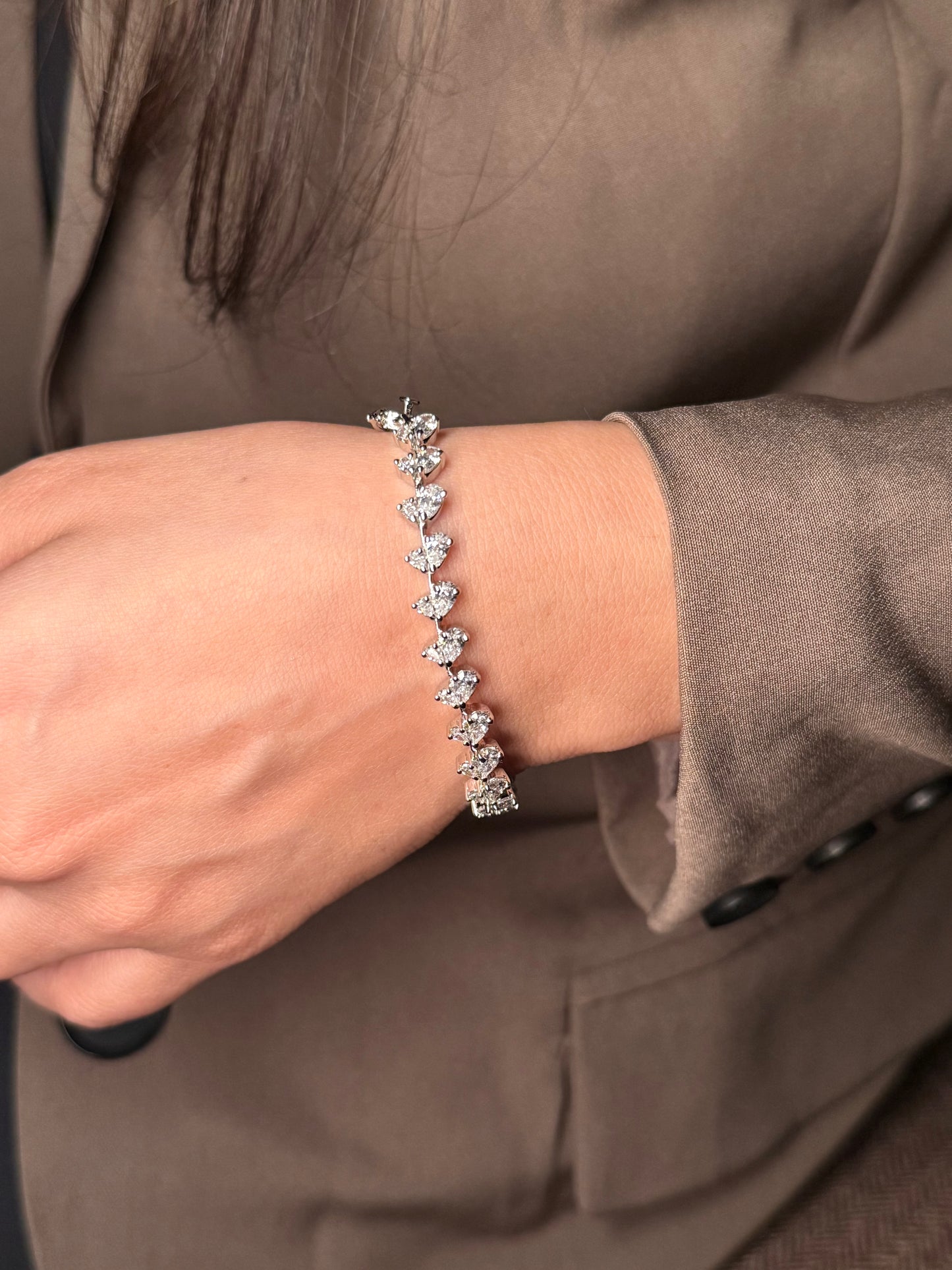 Halo Tennis Bracelet | 925 Silver