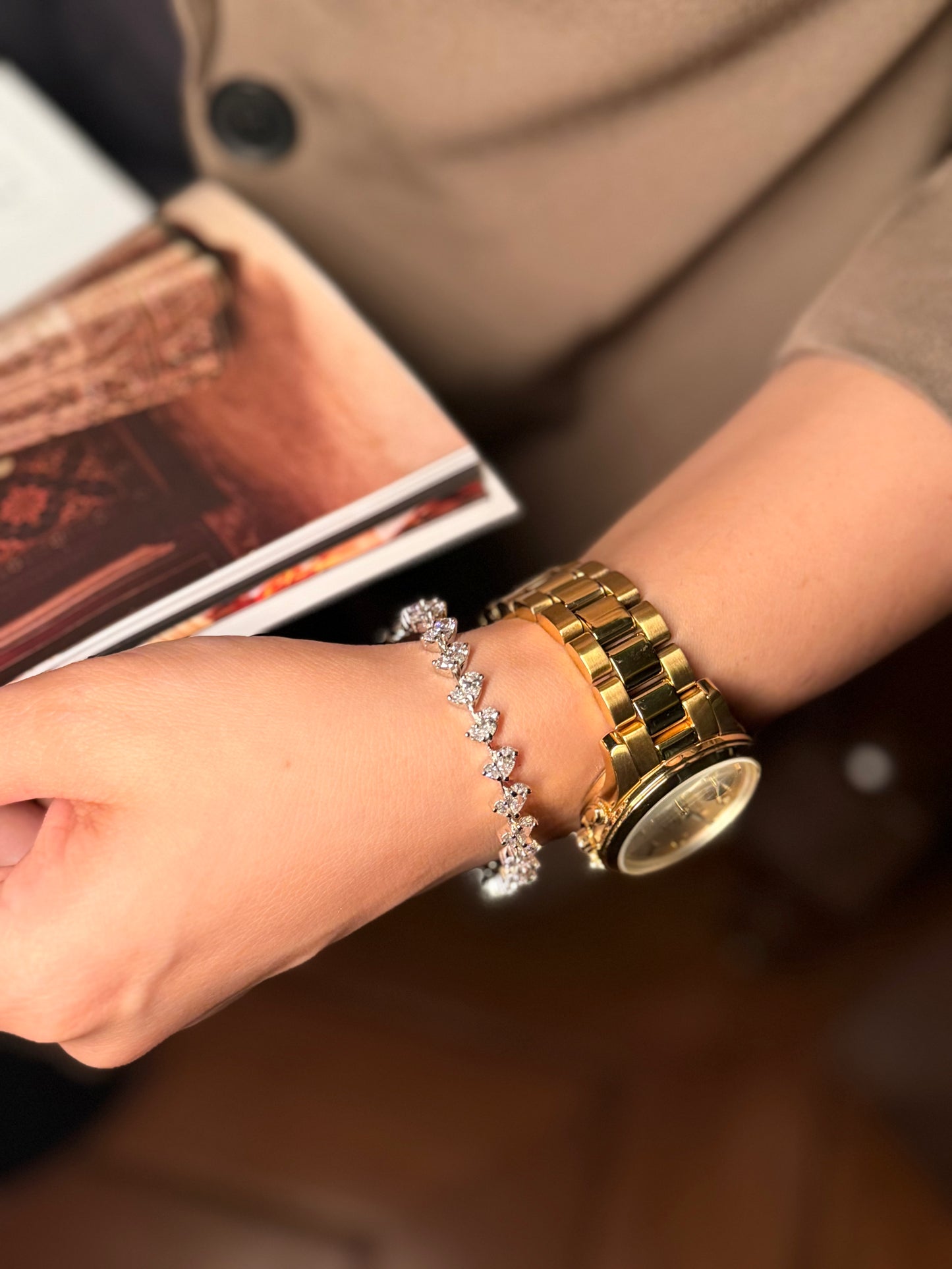 Halo Tennis Bracelet | 925 Silver