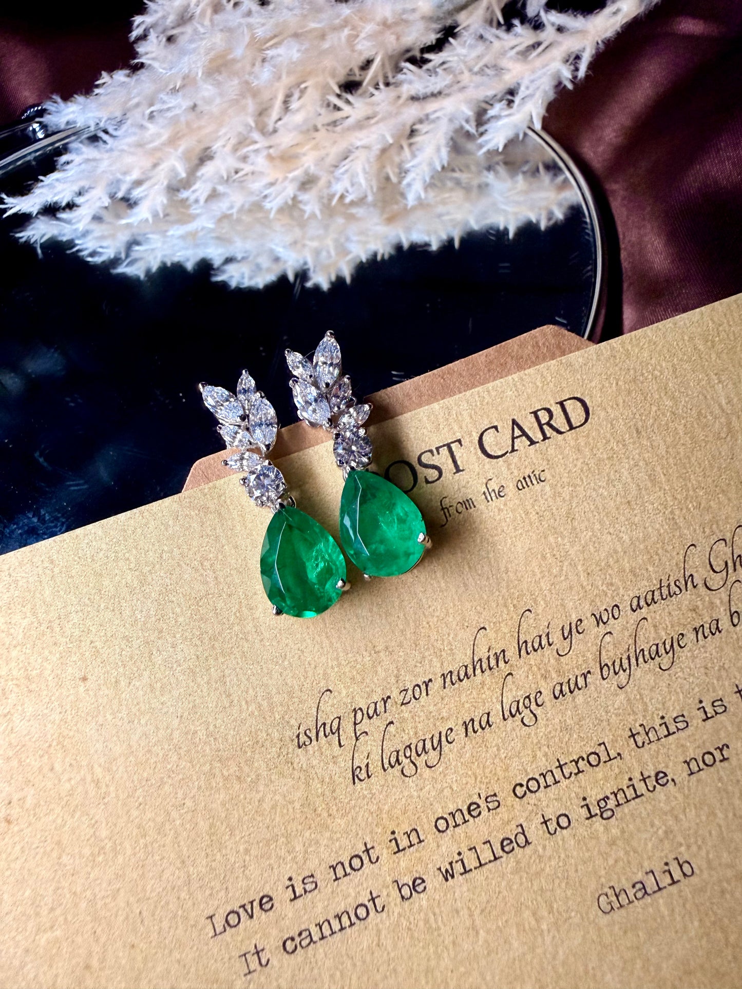 Éclat Emerald Earrings | 925 Silver