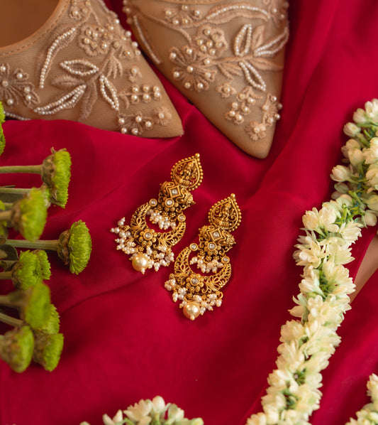 Amira Temple Pearl Earrings